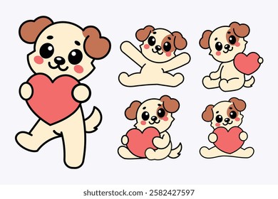 Cute Adorable Puppy Illustration Clipart