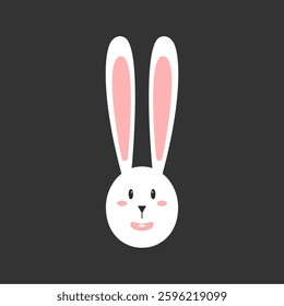 Cute and adorable rabbit head illustration