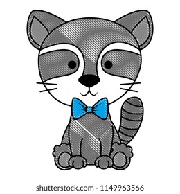 cute and adorable raccoon character