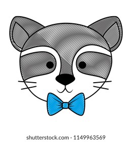 cute and adorable raccoon character