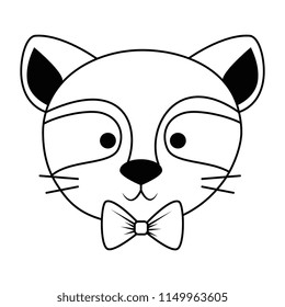 cute and adorable raccoon character