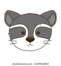 cute and adorable raccoon character