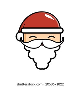 Cute and adorable santa claus mascot. Vector illustration.