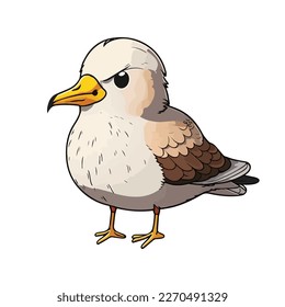 cute and adorable seagull cartoon