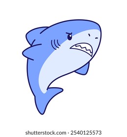 Cute and Adorable Shark Design Character Illustration
