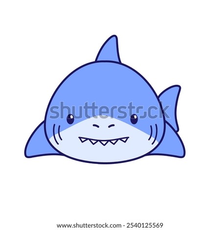 Cute and Adorable Shark Design Character Illustration