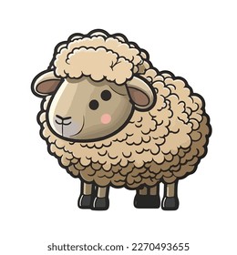 cute and adorable sheep cartoon