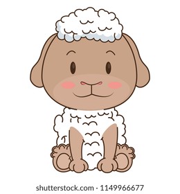 cute and adorable sheep character