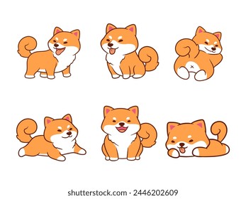 Adorable Clipart de Shiba Inu