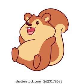 Cute and adorable squirrel illustration