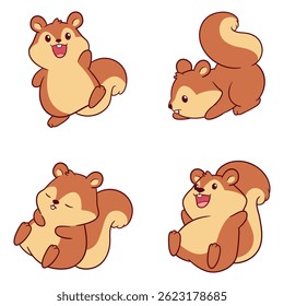 Cute and adorable squirrel illustration