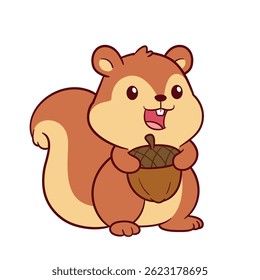 Cute and adorable squirrel illustration