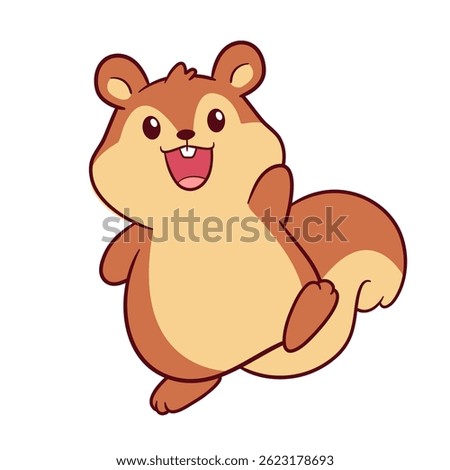 Cute and adorable squirrel illustration