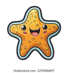 cute and adorable starfish cartoon