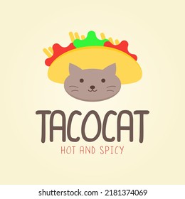 Cute und bezaubernde Taco Cat Vektorgrafik-Design