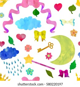 Cute and adorable things, seamless pattern