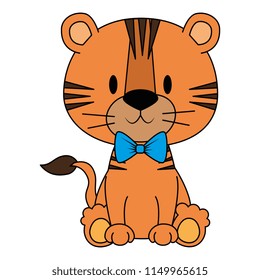 cute and adorable tiger character