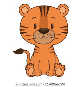 cute and adorable tiger character
