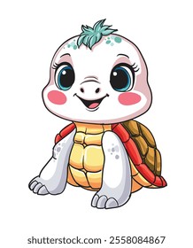 cute and adorable turtle vector illustration color
