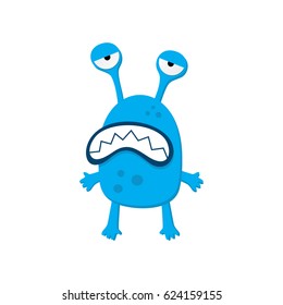 cute adorable ugly scary funny mascot monster eye vector art