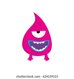 cute adorable ugly scary funny mascot monster eye vector art