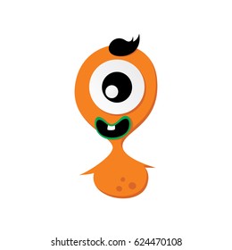 cute adorable ugly scary funny mascot monster eye vector art