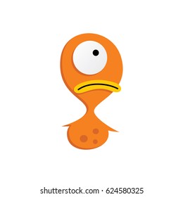 cute adorable ugly scary funny mascot monster eye vector art