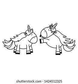 cute adorable unicorns fairy characters