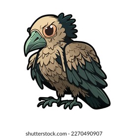 cute and adorable vulture cartoon