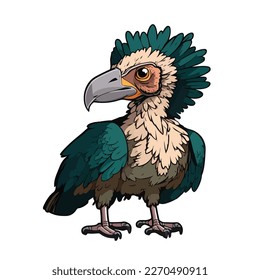 cute and adorable vulture cartoon
