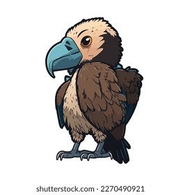 cute and adorable vulture cartoon