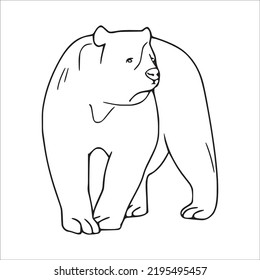 cute adult Unique and Creative Bear line art,Bear vector art,Bear line drawing,Bear illustrations With coloring book pages