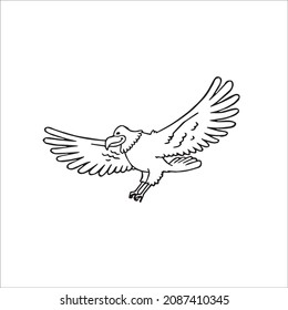 cute adult Unique and Creative eagle line art,eagle vector art,eagle line drawing,eagle illustrations With coloring book pages