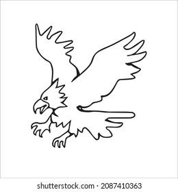 cute adult Unique and Creative eagle line art,eagle vector art,eagle line drawing,eagle illustrations With coloring book pages