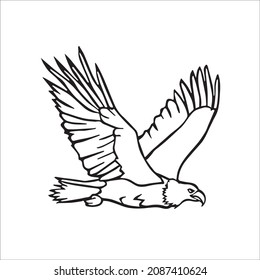 cute eagle clip art black and white