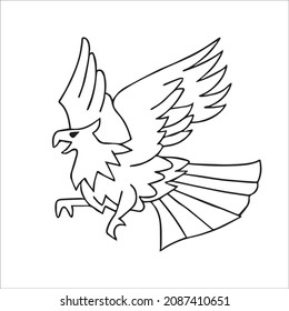 cute adult Unique and Creative eagle line art,eagle vector art,eagle line drawing,eagle illustrations With coloring book pages