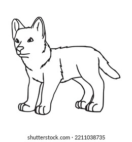 cute adult Unique and Creative Realistic Wolf line art, Realistic Wolf vector art and line drawing,Realistic Wolf illustrations With coloring book pages