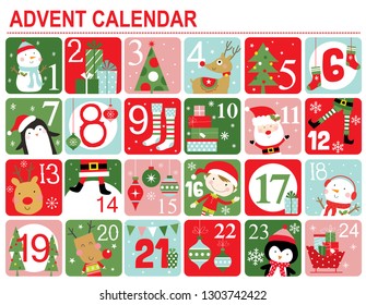 cute advent calendar design