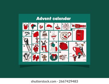 Netter Adventskalender mit Ferienelementen