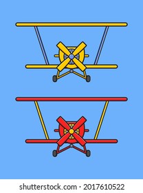 Cute aero plane cartoon icon illustration. Design isolated flat cartoon style