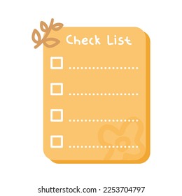 Cute aesthetic check list notes. vector format. editable file	