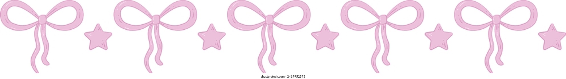 Cute Aesthetic Ribbon Bow Tie Pattern