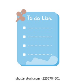 Cute aesthetic to-do list notes. vector format. editable file	