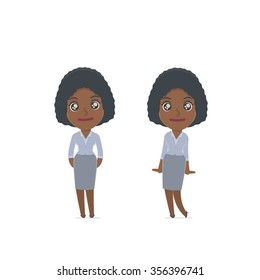 Cute and Affectionate Character Social Worker in shy and awkward poses. for use in presentations, etc.