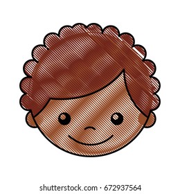 cute african boy character icon
