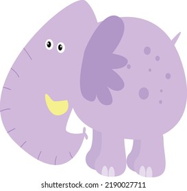 Cute African elephant illustration. Adorable big animal characters, have tusk and trunks. Good and suitable for graphic design, vectors, cartoon characters, logos, posters, symbols