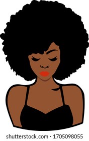 Muchacha africana, negra, afro mujer, afroamericana, reina