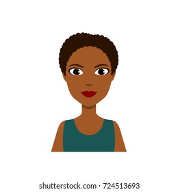 Cute african kid with short curly hairstyle. Vector illustration of full body detailed characters in a flat style, isolated on white