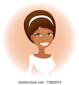 Cute african woman (vector version)