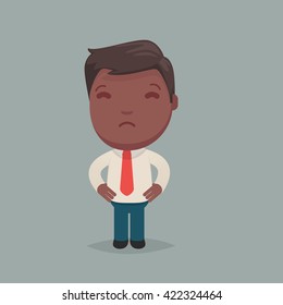 Cute afro american man